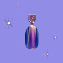 Blue Chrome Magic - Pressies | Short Medium | Round