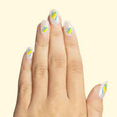 Lemon Polka Dot Party - Pressies | Short Medium | Round