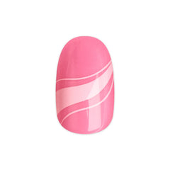 Tonal Pink Swirls - Tab Press On | Short | Round - Part of Set