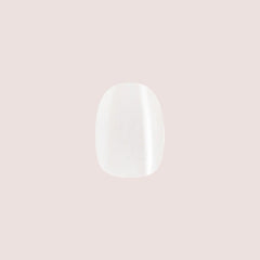 White Chrome - Press-On | Extra Short | Round
